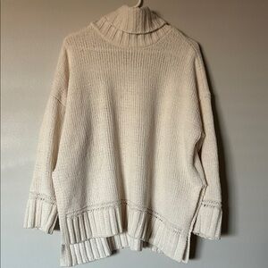 Aerie Cream Turtleneck Sweater